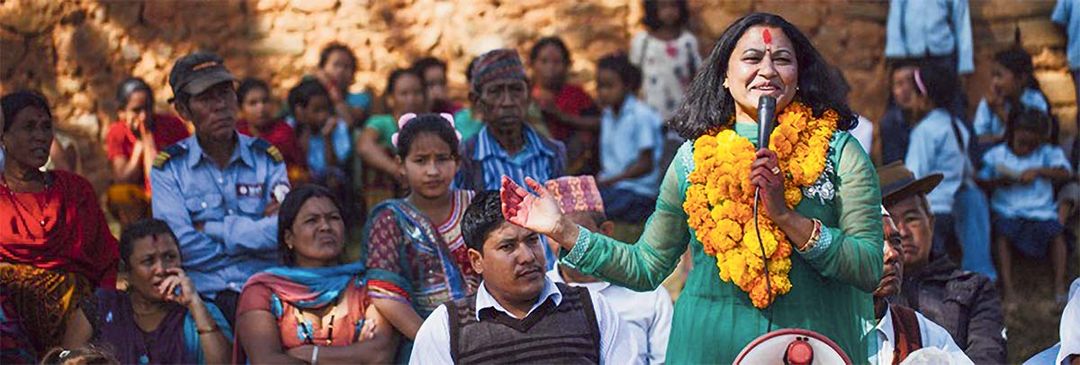 डा. विष्णुमाया परियार गोरखाको ताक्लुङस्थित एउटा सार्वजनिक कार्यक्रममा।